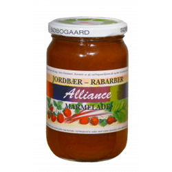 Jordbær & Rabarber Marmelade Økologisk Dansk